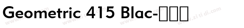 Geometric 415 Blac字体转换